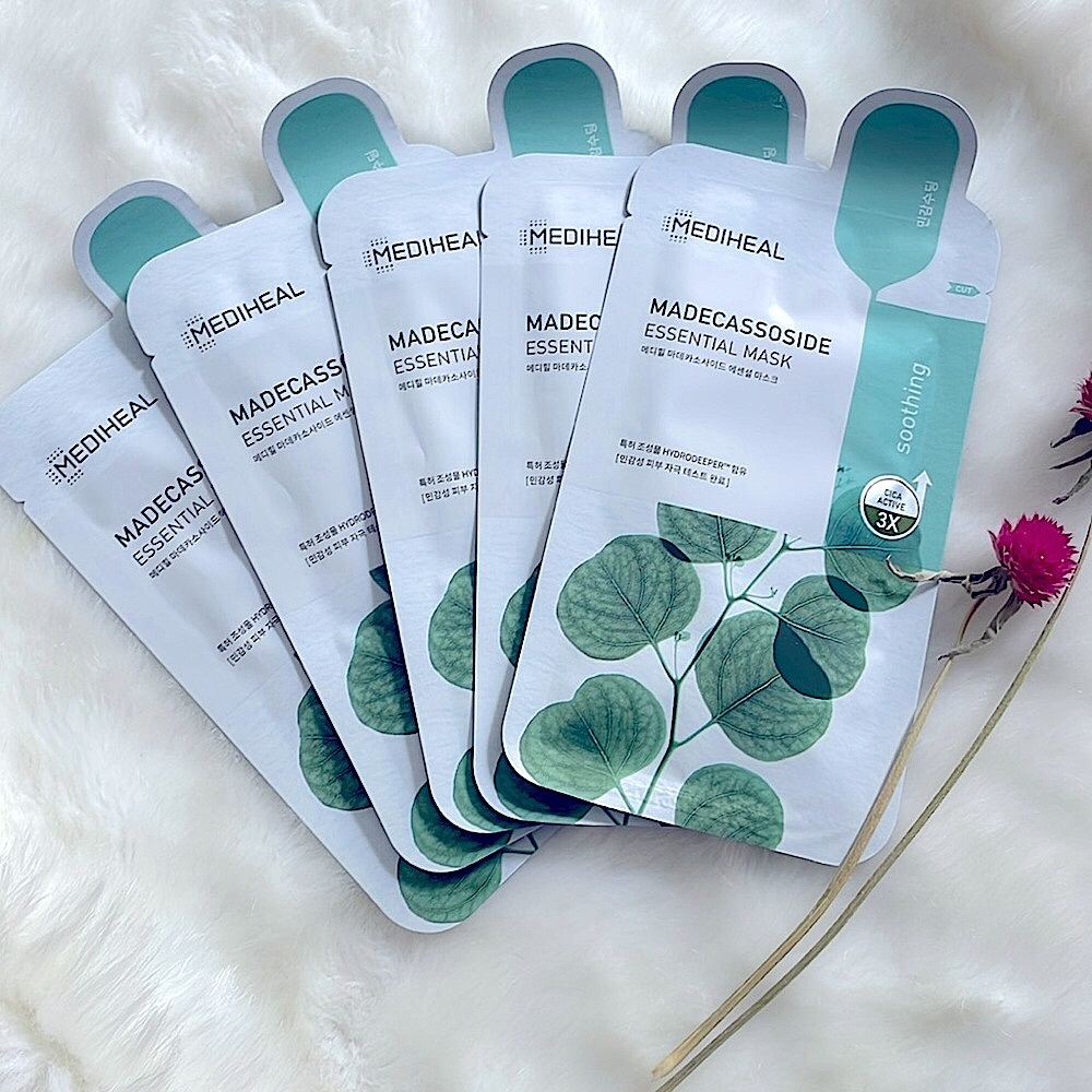🌱MEDIHEAL Madecassoside Essential Mask Soothing Korean Skincare Lot of 5🌱